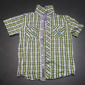 US Polo Assn. Yellow & White Button Down Kids 8